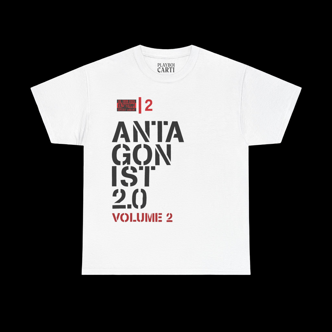 Playboi Carti Merch - Antagonist Volume 2 White Tee